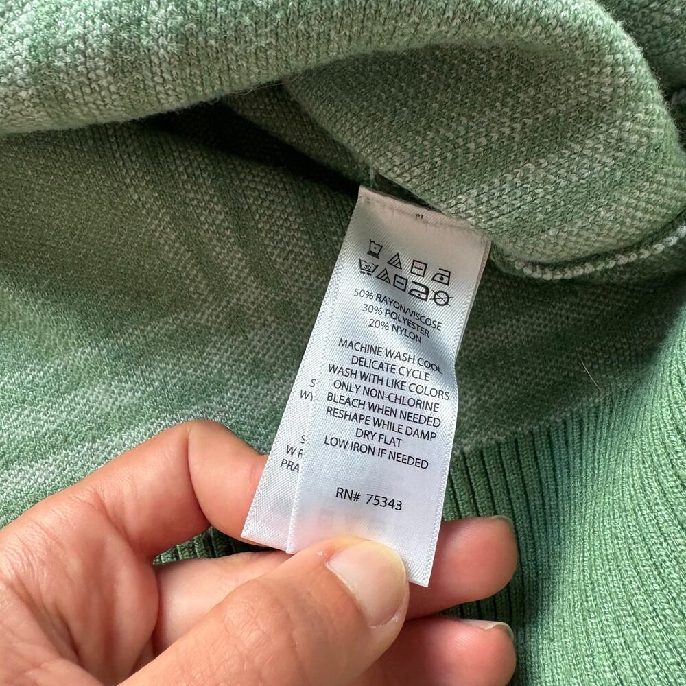 Green Plaid Polo Sweater - Picture 3 of 3